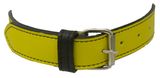 1 Ring Yellow Leather Collar