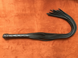 30" Heavy Duty Black Leather Tail Whip