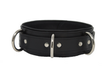 Locking Post 2" Wide Black Premium Heavy Duty Leather Collar
