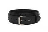 Locking Post 2" Wide Black Premium Heavy Duty Leather Collar
