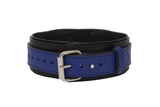 Locking Post 2" Wide Blue Premium Heavy Duty Leather Collar