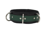 Locking Post 2" Wide Green Premium Heavy Duty Leather Collar