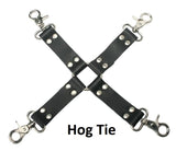 Ankle Cuffs Green and Black Leather Restraints