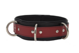 Locking Post 2" Wide Red Premium Heavy Duty Leather Collar