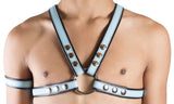 1" SNAP HARNESS - BABY BLUE