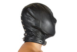 Bondage Gimp Hood Total Black Out Genuine Leather