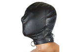 Bondage Gimp Hood Total Black Out Genuine Leather