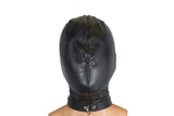 Bondage Gimp Hood Total Black Out Genuine Leather
