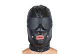 bondage hood with removable pieces