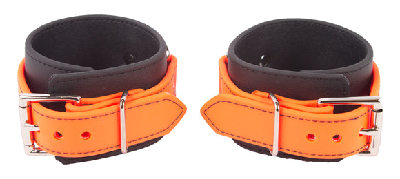 Orange ankle rubber cuffs