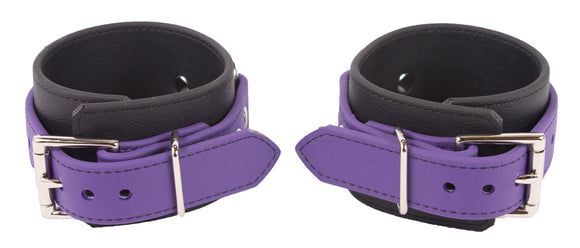 purple rubber ankle cuffs