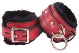 Red Leather Wrist Cuffs