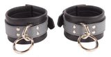 Ankle Cuffs Gray and Black Leather Restraints