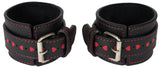 Black Wrist With Hearts cuffs