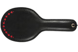 Valentines Red Hearts Black Leather Pocket Paddle