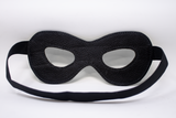 Yellow Blindfold Mask Genuine Leather Black Soft Leather Lining