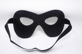 Pink Blindfold Mask Genuine Leather Black Soft Leather Lining