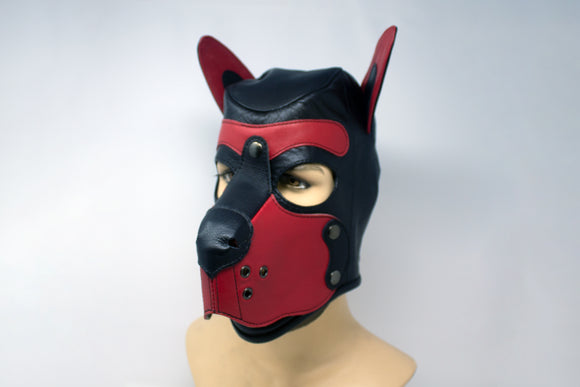 Puppy Leather Hood - Red