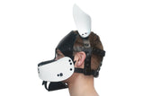Puppy Leather Hood - "Pixel"