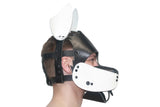 Puppy Leather Hood - "Pixel"