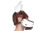 Puppy Leather Hood - "Blaze"