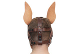 Puppy Leather Hood - "Scruffy"
