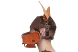 Puppy Leather Hood - "Scruffy"
