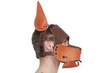 Puppy Leather Hood - "Scruffy"
