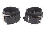 Rubber Wrist Cuffs Black Restraints BioThane Handcuffs