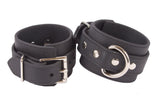 Rubber Wrist Cuffs Black Restraints BioThane Handcuffs