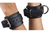 Rubber Wrist Cuffs Black Restraints BioThane Handcuffs