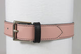 1 Ring Light Pink Leather Collar