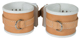 Ankle Cuffs Hospital Style Tan/White Restraints Bondage