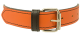 1 Ring Orange Leather Collar