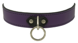 1 Ring Purple Leather Collar