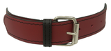 1 Ring Red Leather Collar