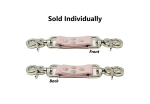 2 Point Cuff Clip Light Pink Leather Restraint Connector