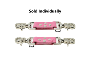 2 Point Cuff Clip Pink Leather Restraint Connector