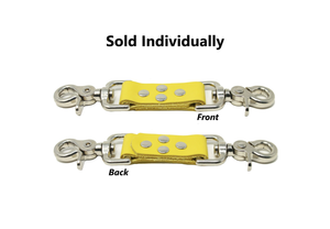 2 Point Cuff Clip Yellow Leather Restraint Connector