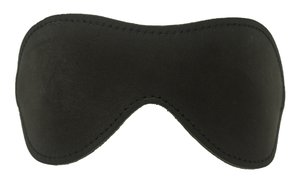 Black Blindfold with Light Pink Faux Fur Lining and Leather Adjustable Strap