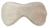 Black Blindfold with Light Pink Faux Fur Lining and Leather Adjustable Strap