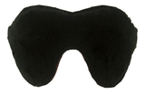 Gray Blindfold with Black Faux Fur Lining