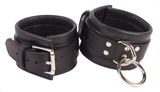 Bondage Kit Black Leather, Blindfold Collar Leash Wrist and Ankle Cuffs