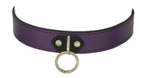 Bondage Kit Purple Leather, Blindfold Collar Leash Wrist and Ankle Cuffs