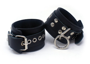 Pig Suede Leather Lined Ankle Cuffs