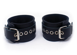 Premium Hard Leather Ankle Buckle Cuffs