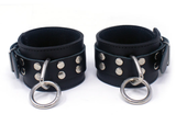 Premium Hard Leather Ankle Buckle Cuffs