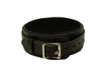 Locking 2" Wide Black Premium Heavy Duty Leather Collar