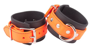 Rubber Orange Wrist Cuffs
