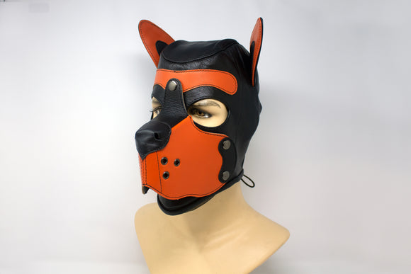 Puppy Leather Hood - Orange